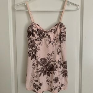 Aritzia | Talula Floral Bustier Tank Top